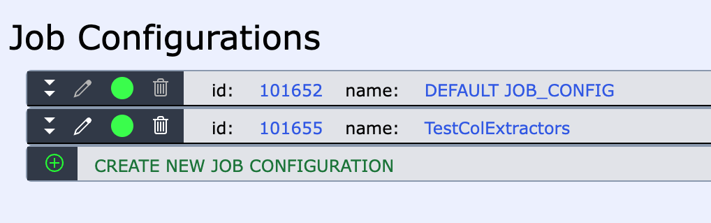Job Configuration Model