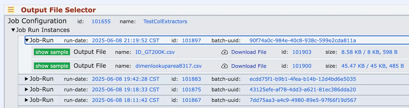 Output File Selector Widget